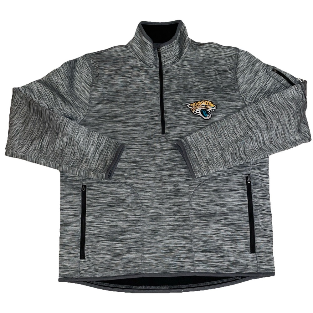 NFL Jacksonville‎ Jaguars G-III Pullover 1/2 Zip Gray Logo Large